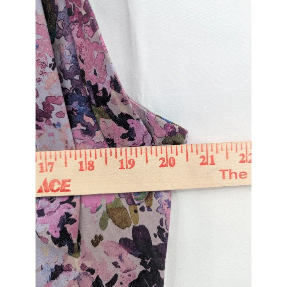 Nine Britton Dress Women's 1X Floral Print Sleeveless Tie Straps - Picture 2 of 7